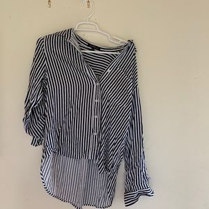 Blue and White Button Down Shirt